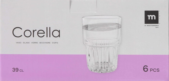 La Mediterranea Set de 6 Vasos Corella 390ml