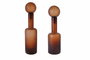DKD Home Decor Jarrón Moderno Marron Cristal 12.5 x 50.5 x 12.5 cm