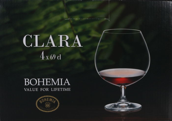 Bohemia Set 4 Copas Coñac Clara 690cc (6 Cajas)