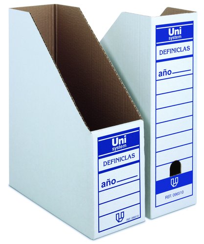 Revistero Carton Unisystem Definiclas Fº 100Mm (Set de 12)