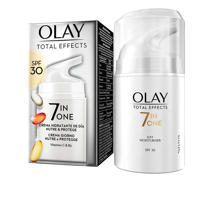 Olay Total Effects Crema Hidratante Anti-Edad Tratamiento Facial Reafirmante SPF30 50 ml