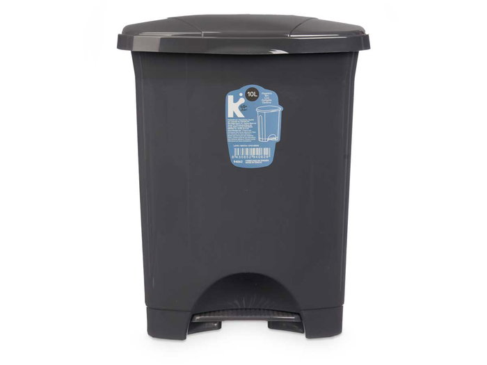 Arte Regal Papelera Pedal Plástico 10L Antracita 27x33.5x22cm (Set de 8)