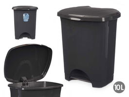 Arte Regal Papelera Pedal Plástico 10L Antracita 27x33.5x22cm (Set de 8)