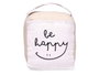 GIFTDECOR Tope de puerta cubo Be Happy Blanco