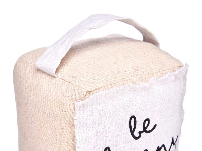GIFTDECOR Tope de puerta cubo Be Happy Blanco