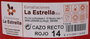 La Estrella Cazo recto para cocina, 14 cm, color rojo, acero inoxidable con mango ergonómico. (6 Unidades)