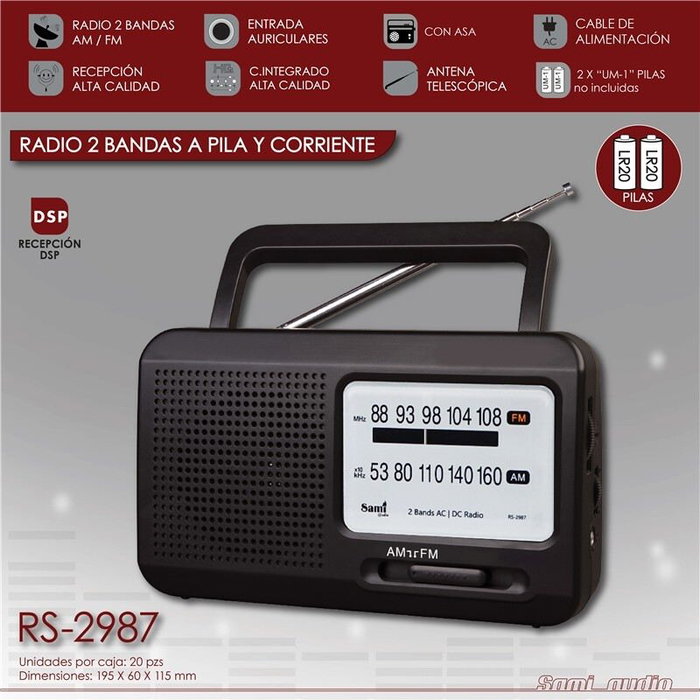 SAMI Radio Sami AC/DC 2 bandas DSP con asa portátil