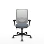 PIQUERAS Y CRESPO Silla de oficina Zulema con mecanismo Sincro/Traslack, Gris y Blanco