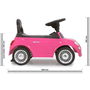 Ociotrends Correpasillos Fiat 500 Rosa 61x38.30x28 cm con Luces y Sonidos