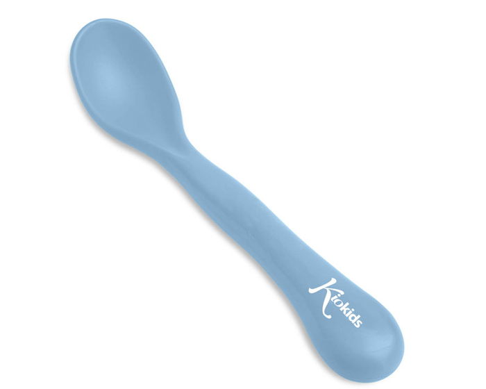 KioKids Cuchara Grande para Comida de Bebé, Azul, +6 meses