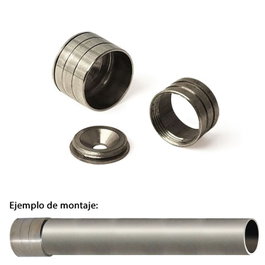 WOLFPACK LINEA PROFESIONAL Soporte Barra Armario A Pared Ø 12 mm Latón Niquel