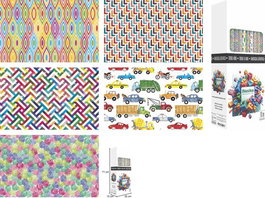 BASIKA Caja de 30 rollos de papel de regalo 0,7x10 m decorados surtidos