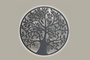 DKD Home Decor Decoración de Pared LED Metal Árbol Blanco 40x40 cm