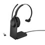 Jabra Evolve2 55 Link380a UC Mono con Base de Carga Negro