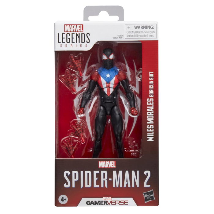 Hasbro Figura Marvel Legends Miles Morales Spider-Man Traje Boricua Escala 15cm Videojuego Gamerverse