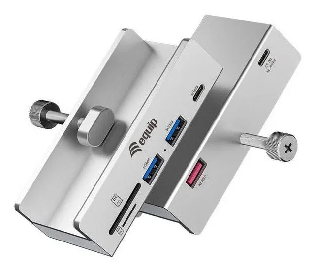 Equip Hub 128968 con 5 puertos, USB-A, USB-C y lectores de tarjetas