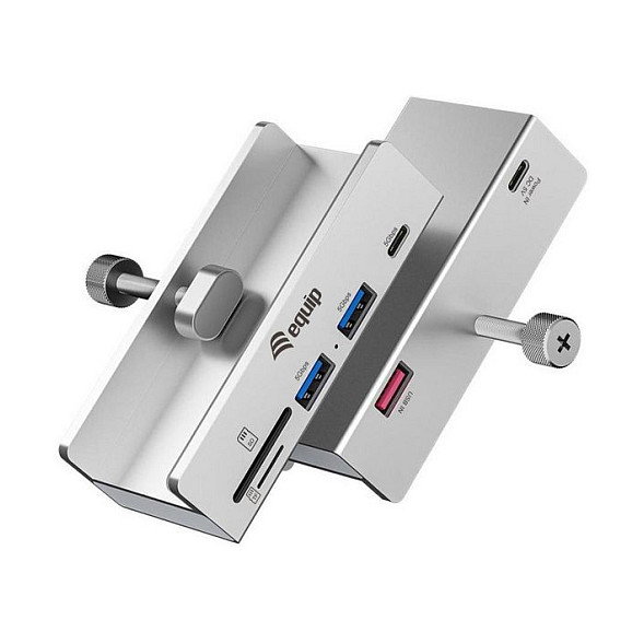 Equip Hub USB-C 128968 2xUSB-A 1xUSB-C 1xSD 1xTF Clip Ajustable