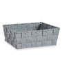 Cesta Multiusos Kipit Gris Poliéster Tela Trenzada 2,4 L (24 Unidades)