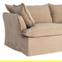 Sofá 3 Plazas Beige Oscuro Tejido 221 X 103 X 72 cm