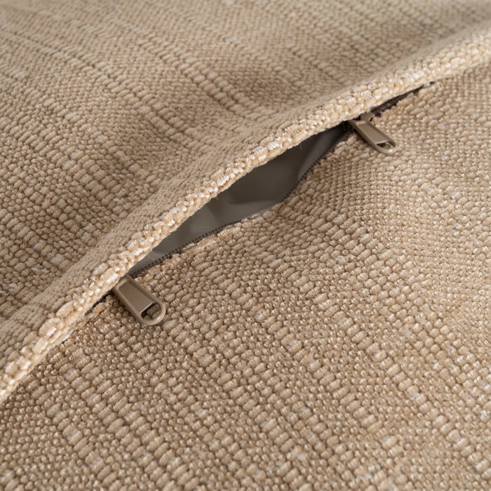 Sofá 3 Plazas Beige Oscuro Tejido 221 X 103 X 72 cm