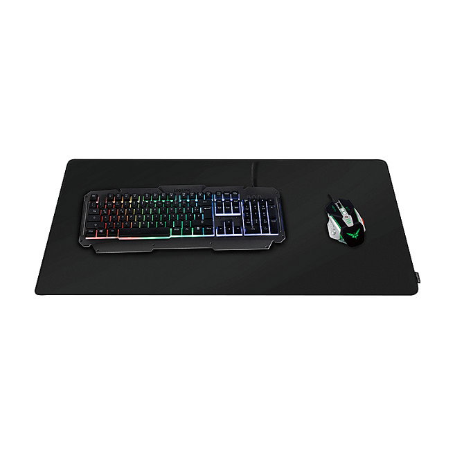 LogiLink Mauspad XXL negro con bordes cosidos