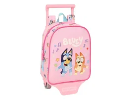 Safta Mochila + Carro Bluey Dance Ref. 232/805 - Mochila Infantil con Ruedas 27x22x10 cm