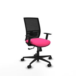 PIQUERAS Y CRESPO Silla de oficina Yunquera Rosa y Negro