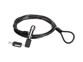Conceptronic CUSTODIO02BN Cable Antirrobo para Portátil con Llave Nano, Longitud 1.8m, Negro, Incluye 2 Llaves