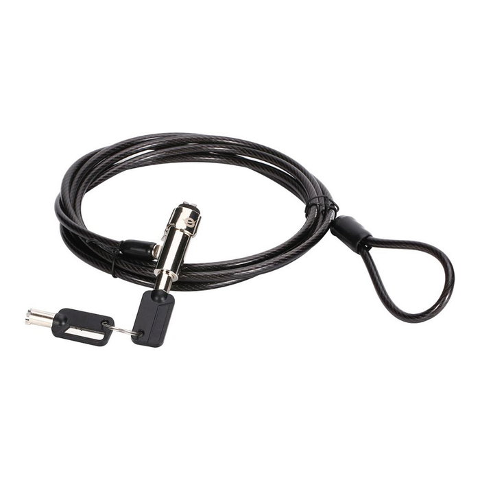 Conceptronic Candado para portátil Nano con llave, 1,8 m, Negro