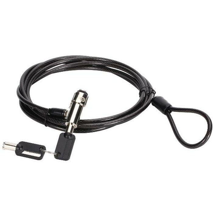 Conceptronic Candado para portátil Nano con llave, 1,8 m, Negro