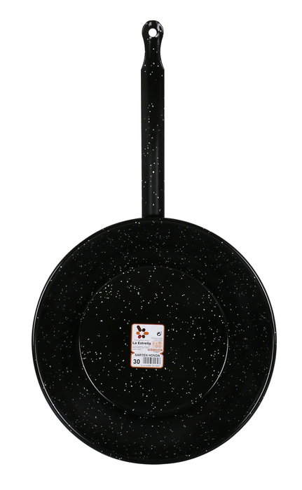 La Estrella Sarten Honda Bordonada 30 cm - 4.6L Jaspeada (8 Unidades)