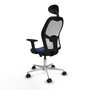PIQUERAS Y CRESPO Silla de oficina Jorquera Azul marino/Blanco con mecanismo Sincro/Traslack
