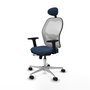 PIQUERAS Y CRESPO Silla de oficina Jorquera Azul marino/Blanco con mecanismo Sincro/Traslack