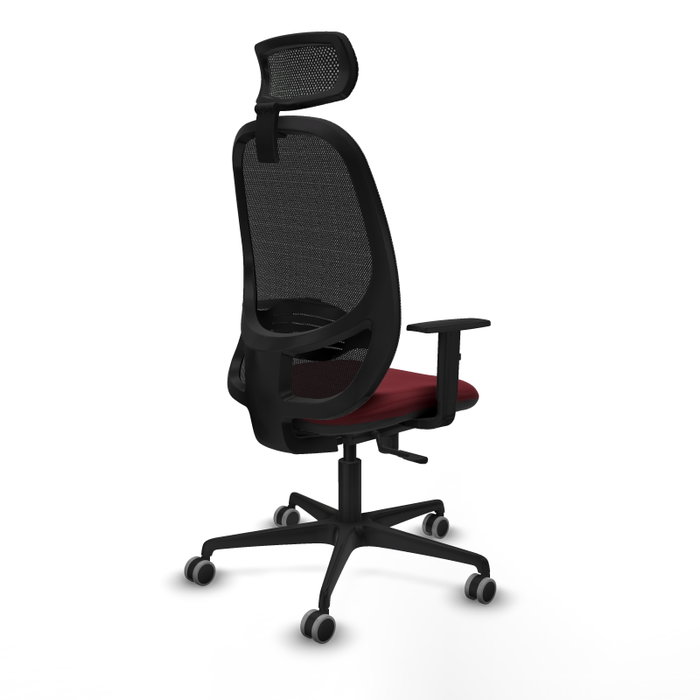 PIQUERAS Y CRESPO Silla de oficina Cilanco con mecanismo Sincro, Granate y Negro PIQUERAS Y CRESPO Silla de oficina Cilanco con mecanismo Sincro, Granate y Negro