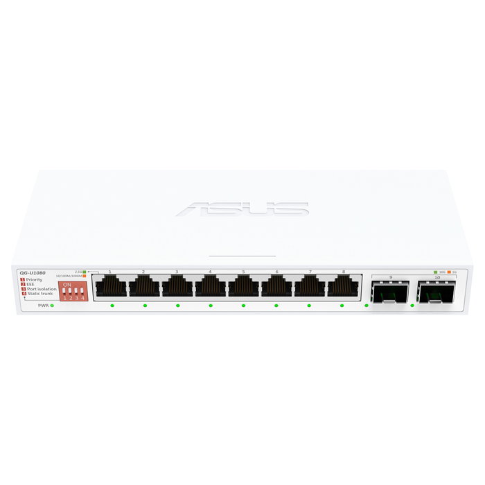 ASUS QG-U1080 Switch de red 8 puertos 2.5G + 2 puertos 10G SFP+