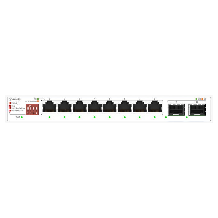 Asus QG-U1080 Switch No Administrado 8x 2.5G + 2x 10G SFP+ Asus QG-U1080 Switch No Administrado 8x 2.5G + 2x 10G SFP+