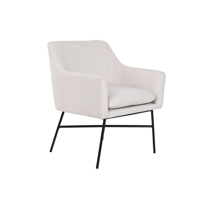 DKD Home Decor Sillón de Poliéster y Metal Greige