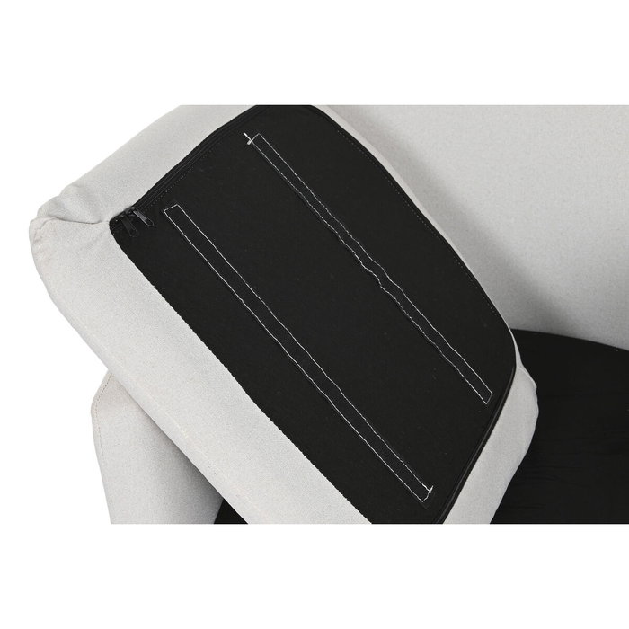 DKD Home Decor Sillón de Poliéster y Metal Greige