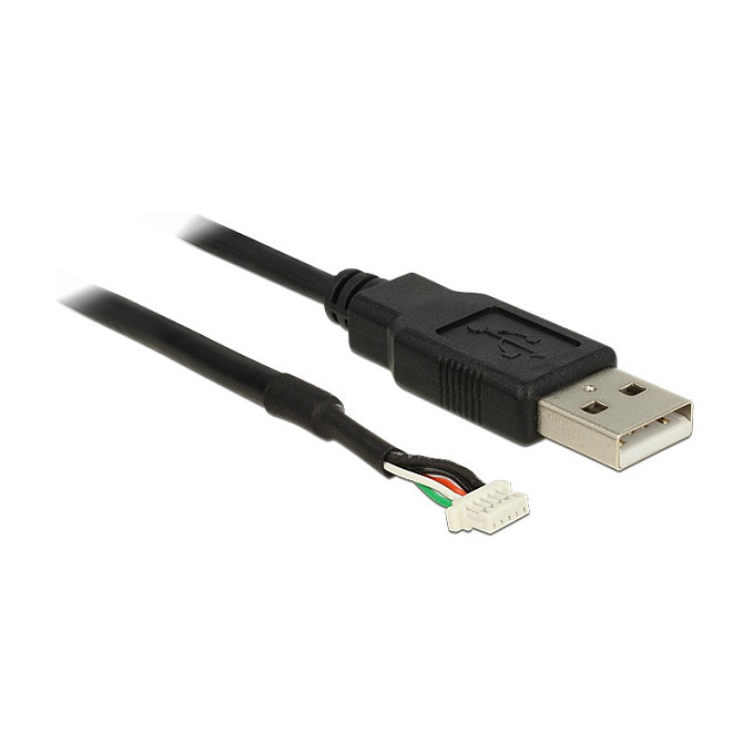 DeLOCK Cable de Conexión USB 2.0 A a 5 pin SMT 1,5m Negro