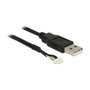 DeLOCK Cable de Conexión USB 2.0 A a 5 pin SMT 1,5m Negro