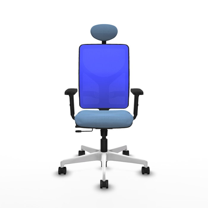 PIQUERAS Y CRESPO Silla de oficina Motilla con mecanismo Sincro/Traslack, Azul