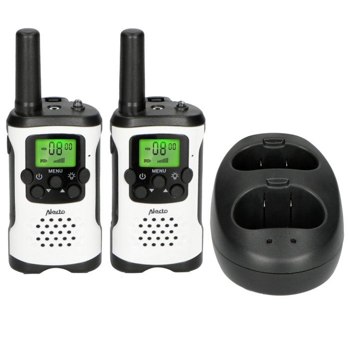 Alecto FR-175 Set de 2 Walkie Talkies 7 km Blanco/Negro