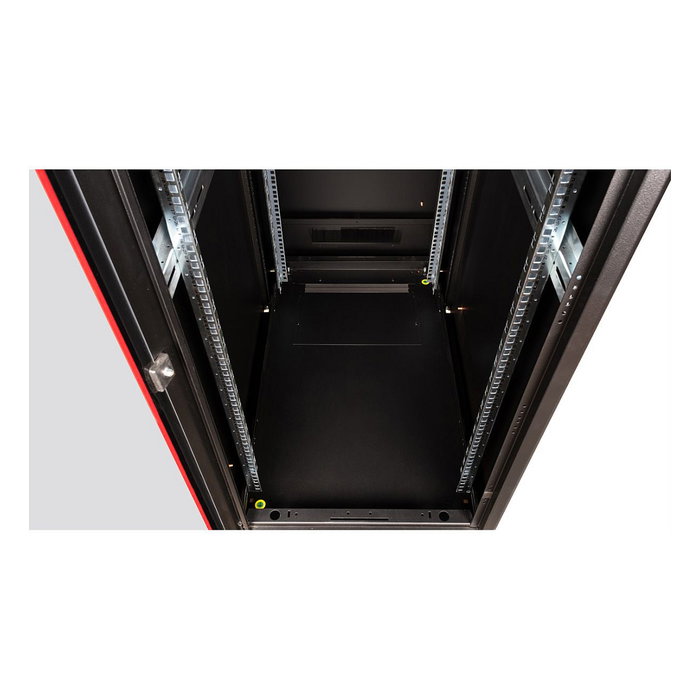 ROLINE Rack de Red 42U 19 Pulgadas, 42 HE, 600 mm x 1000 mm (BxT), Puerta de Cristal Negra, Peso Máx. 600 kg, Ref. 26.21.0230