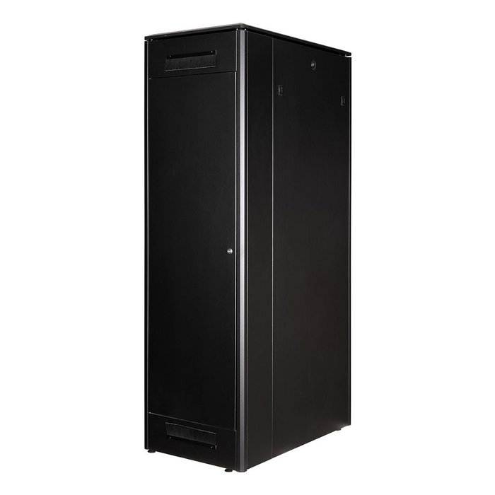 ROLINE Rack de Red 42U 19 Pulgadas, 42 HE, 600 mm x 1000 mm (BxT), Puerta de Cristal Negra, Peso Máx. 600 kg, Ref. 26.21.0230