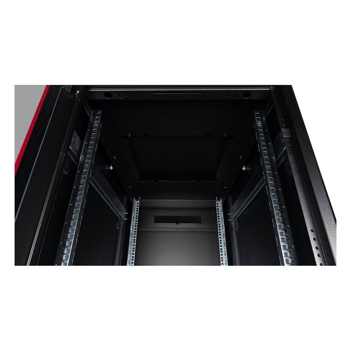 ROLINE Rack de Red 42U 19 Pulgadas, 42 HE, 600 mm x 1000 mm (BxT), Puerta de Cristal Negra, Peso Máx. 600 kg, Ref. 26.21.0230