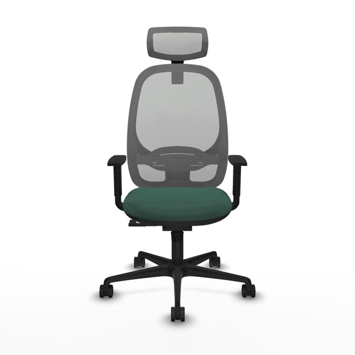 PIQUERAS Y CRESPO Silla de oficina Cilanco con mecanismo Sincro, Verde botella y Gris PIQUERAS Y CRESPO Silla de oficina Cilanco con mecanismo Sincro, Verde botella y Gris