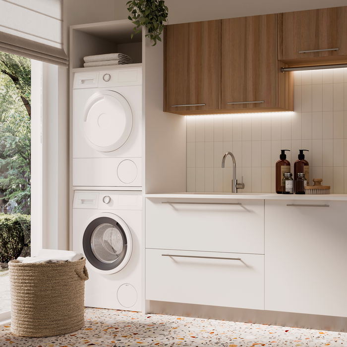 Emuca Lote de 10 tiradores para mueble Orlando, L336mm, intereje 256mm, Acero, Níquel satinado