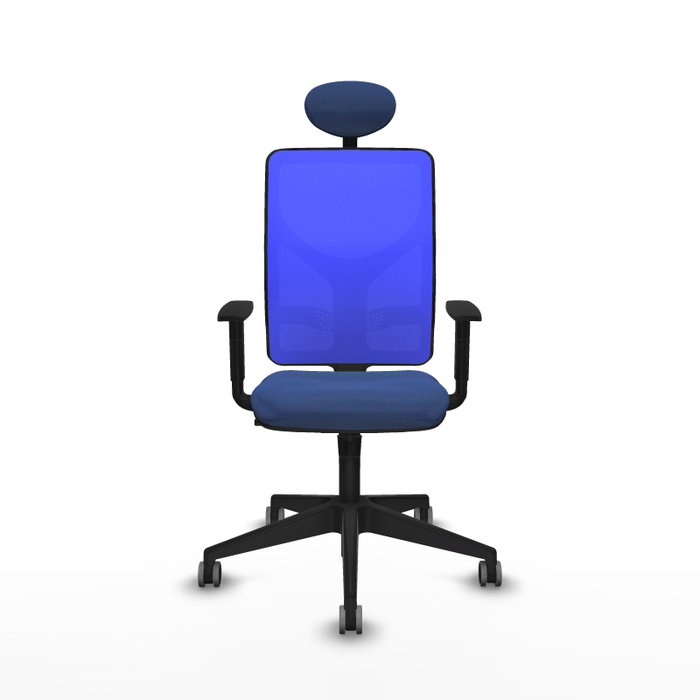 PIQUERAS Y CRESPO Silla de oficina Motilla Azul marino y azul con mecanismo Sincro