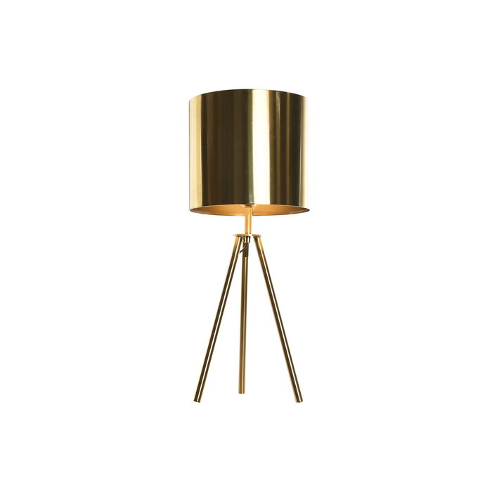 DKD Home Decor Lámpara de Sobremesa Metal Dorado 25x25x60