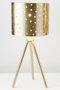 DKD Home Decor Lámpara de Sobremesa Metal Dorado 25x25x60